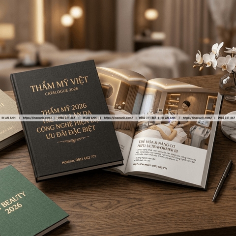 In Catalogue Spa, Trang Sức, Làm Đẹp - Sang Trọng, Ép Kim Cao Cấp