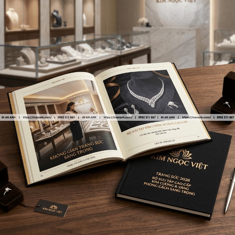 In Catalogue Spa, Trang Sức, Làm Đẹp - Sang Trọng, Ép Kim Cao Cấp