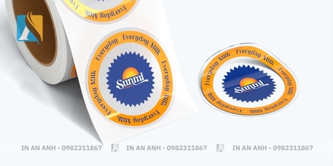 Mẫu sticker logo thương hiệu 8 In An Anh đã in
