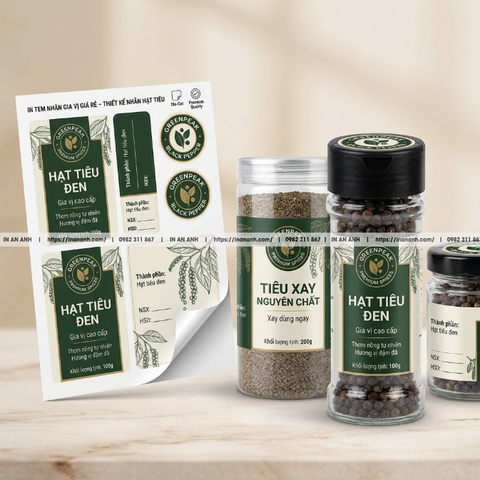 In Tem Chai Nước Mắm, Tương Ớt, Gia Vị