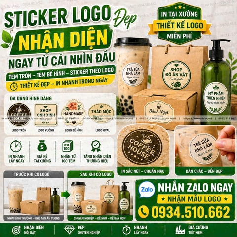 In Decal Logo Công Ty Giá Rẻ Thiết Kế Sticker Logo Đẹp