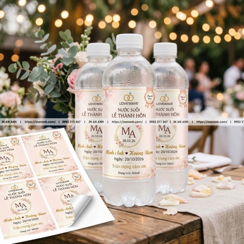 In Tem Chai Nước Suối Cuộn Flexo Dán Tự Động