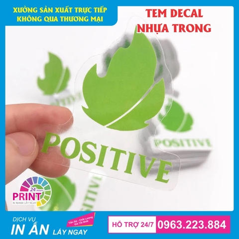 In Decal Trong Suốt Theo Yêu Cầu – Đẹp, Rẻ, Lấy Ngay