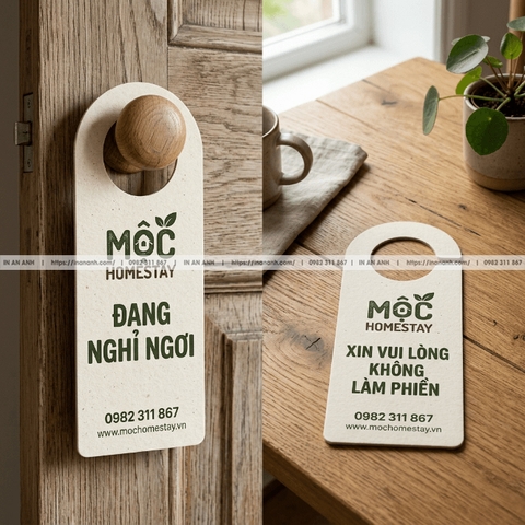 In Thẻ Treo Cửa (Door Hanger) - Cho Khách Sạn, Homestay, Cửa Hàng