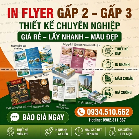 In Flyer Gấp 2 Gấp 3 Giá Rẻ Hà Nội Thiết Kế Chuyên Nghiệp