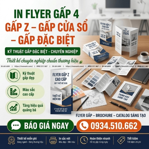In Flyer Gấp 4, Gấp Z, Gấp Cửa Sổ - Kỹ Thuật Gấp Đặc Biệt
