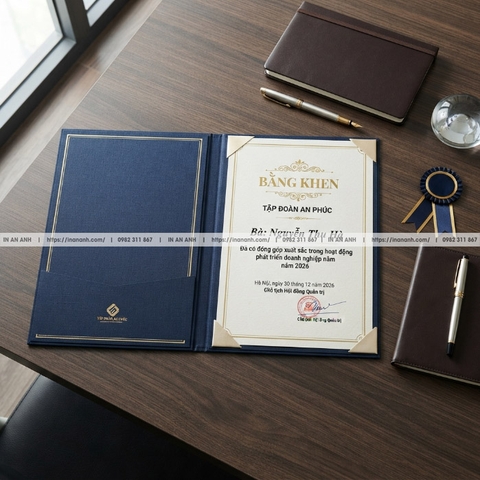 In Giấy Khen Bằng Khen Giá Rẻ Thiết Kế Mẫu Đẹp Trang Trọng