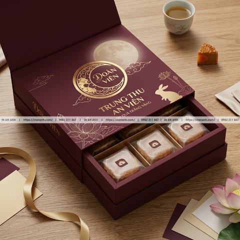 Hộp Bánh Trung Thu Cao Cấp - Ép Kim Sang Trọng, Quà Tặng Đẳng Cấp