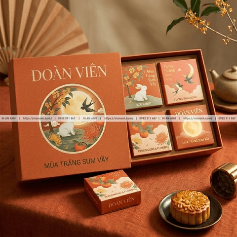 Hộp Bánh Trung Thu Cao Cấp - Ép Kim Sang Trọng, Quà Tặng Đẳng Cấp