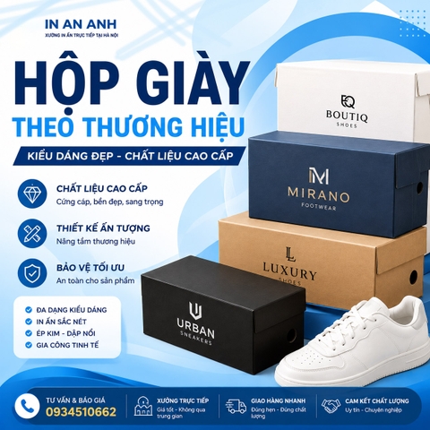 Hộp Giày Theo Thương Hiệu - Kiểu Dáng Đẹp, Chất Liệu Cao Cấp