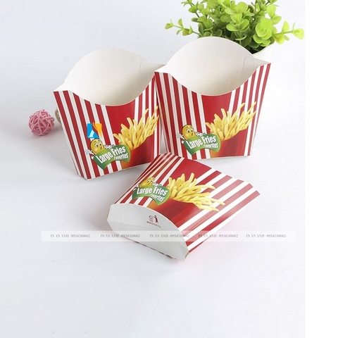 In túi giấy, hộp giấy đựng khoai tây chiên lấy nhanh, GIÁ RẺ