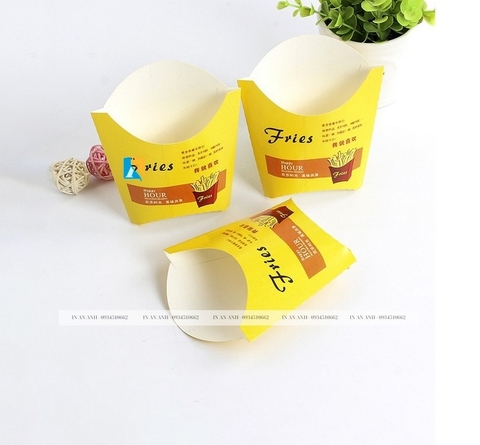 In túi giấy, hộp giấy đựng khoai tây chiên lấy nhanh, GIÁ RẺ