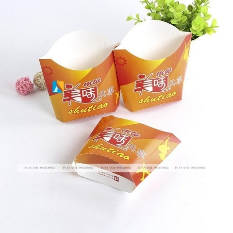 In túi giấy, hộp giấy đựng khoai tây chiên lấy nhanh, GIÁ RẺ