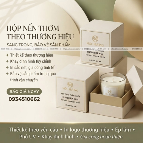 Hộp Nến thơm Theo Thương Hiệu - Sang Trọng, Bảo Vệ Sản Phẩm