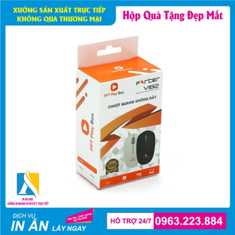 In bao bì giấy đựng phụ kiện điện thoại máy tính trên chất liệu giấy Ivoly cao cấp