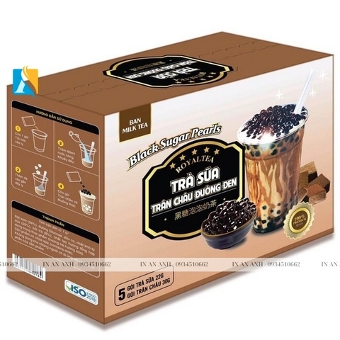In hộp giấy đựng hạt trân châu chất lượng, giá rẻ tại Hà Nội