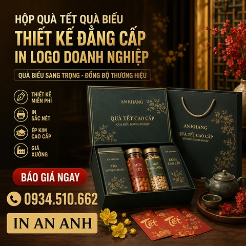In Hộp Quà Tết Quà Biếu - Thiết Kế Đẳng Cấp, In Logo Doanh Nghiệp