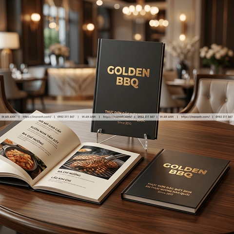 In Menu Bìa Cứng Theo Yêu Cầu - Chắc Chắn, Sang Trọng, Bền Lâu