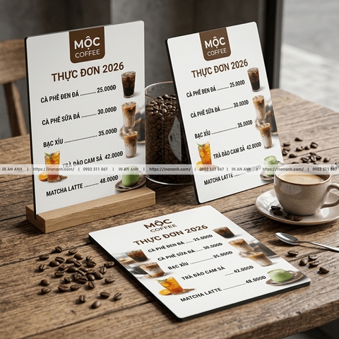 In Menu Bồi Formex - Nhẹ, Cứng, Lấy Nhanh, Giá Rẻ Cho Quán