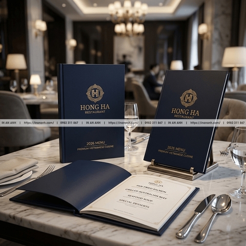 In Menu Bìa Cứng Theo Yêu Cầu - Chắc Chắn, Sang Trọng, Bền Lâu