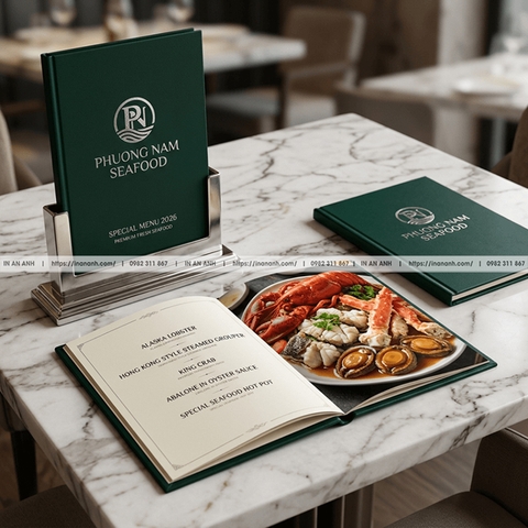 In Menu Nhà Hàng Cao Cấp - Thiết Kế Thực Đơn Sang Trọng, Chuẩn Thương Hiệu