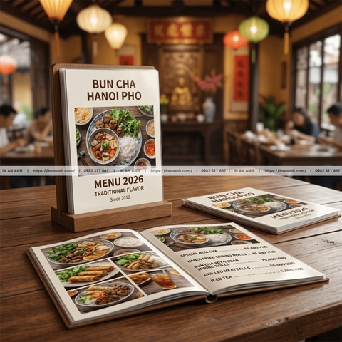 In Menu Quán Ăn - Thực Đơn Bền, Chống Dầu Nước, Giá Rẻ, Dễ Lau
