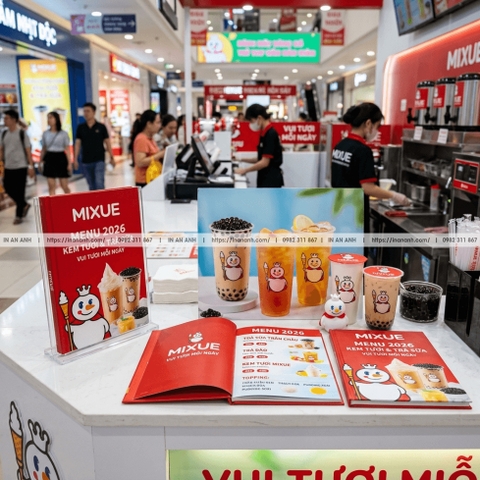 In Menu Trà Sữa - Thiết Kế Trẻ Trung, Bắt Trend, Đủ Topping, Hút Teen