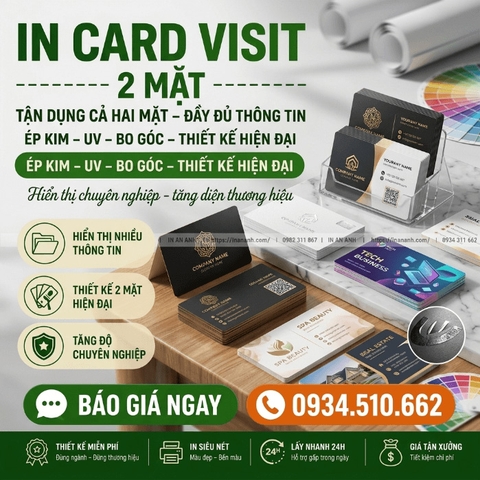 In Card Visit 2 Mặt - Tận Dụng Cả Hai Mặt, Đầy Đủ Thông Tin