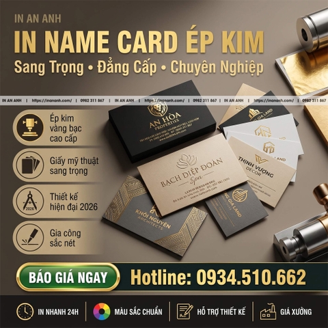 In Card Visit Ép Kim Cao Cấp - Sang Trọng, Bám Mực Sắc Nét