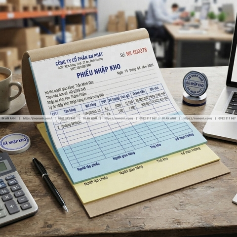 In Phiếu Xuất Kho, Nhập Kho - Quyển Nhiều Liên, Đánh Số, Theo Mẫu Doanh Nghiệp