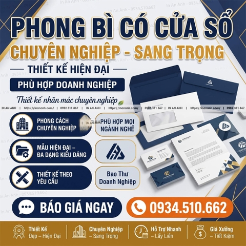 In Phong Bì Có Cửa Sổ Chuyên Nghiệp – Thiết Kế Sang Trọng