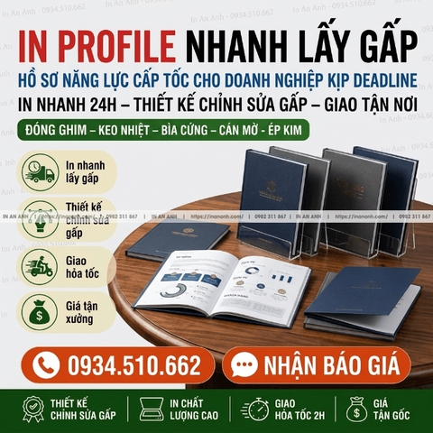 In Profile Nhanh, Lấy Gấp - Hồ Sơ Năng Lực Cấp Tốc Cho Doanh Nghiệp Kịp Deadline