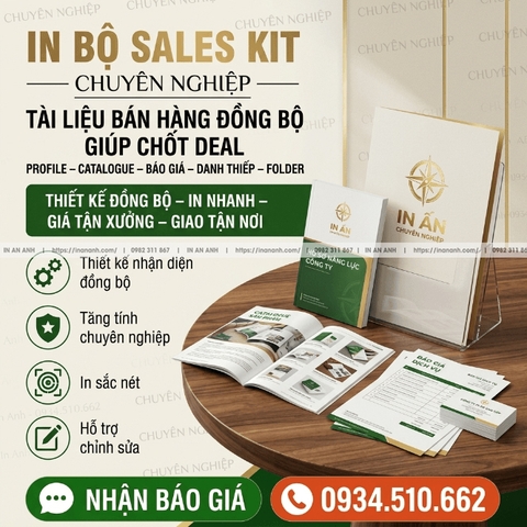 In Bộ Sales Kit Chuyên Nghiệp - Tài Liệu Bán Hàng Đồng Bộ Giúp Chốt Deal