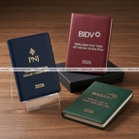 In Sổ Tay Quà Tặng Doanh Nghiệp, In Logo - Quà Tết, Sự Kiện, Tri Ân Đối Tác