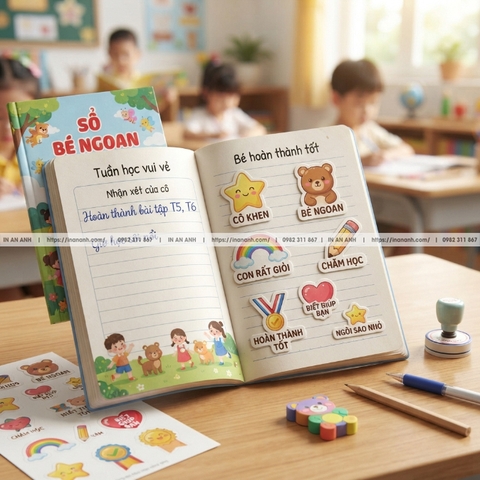 In Sticker Khen Thưởng Giá Rẻ Thiết Kế Sticker Bé Ngoan Đẹp