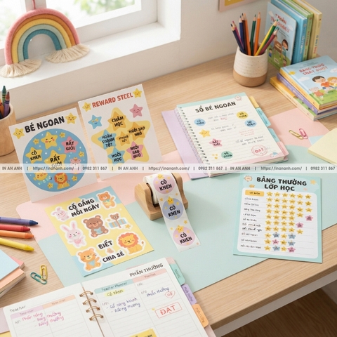 In Sticker Khen Thưởng Giá Rẻ Thiết Kế Sticker Bé Ngoan Đẹp