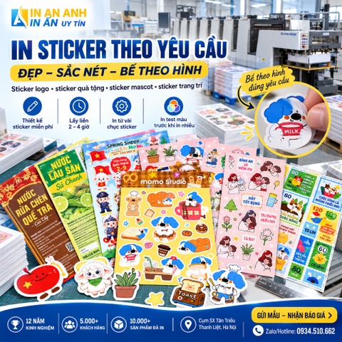 In Sticker Theo Yêu Cầu Giá Rẻ Lấy Liền Thiết Kế Sticker Đẹp