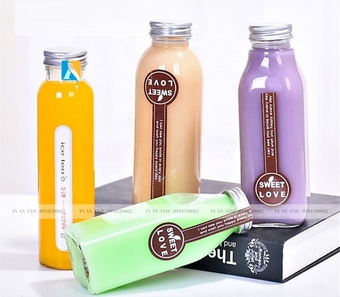 In tem dán chai nhựa theo yêu cầu, giá rẻ tại Hà Nội