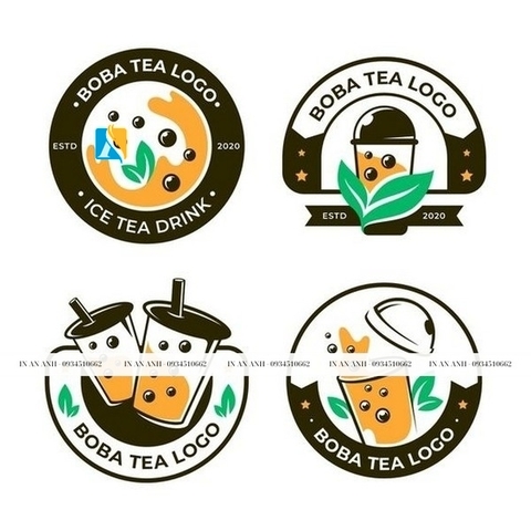 In tem dán ly trà sữa, ly cafe nhựa đẹp lấy nhanh, giá rẻ