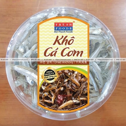 Tem decal giấy dán hộp cá cơm