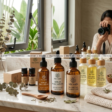In Tem Mỹ Phẩm Handmade Kraft, Decal Trong