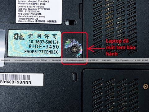 Mẫu tem bảo hành decal vỡ in sắc nét