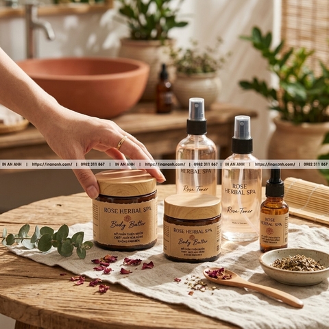 In Tem Mỹ Phẩm Handmade Kraft, Decal Trong