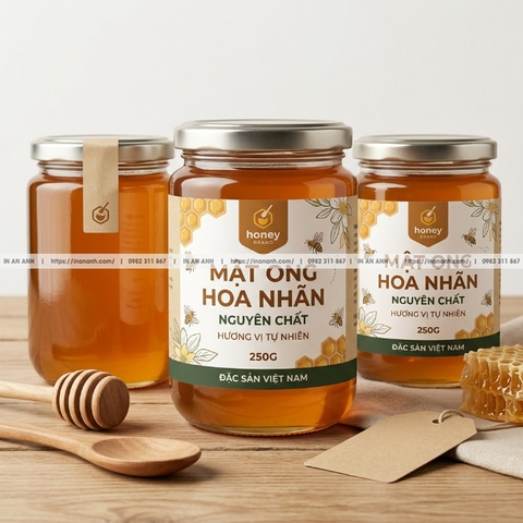 In Tem Nhãn Mật Ong Giá Rẻ Thiết Kế Nhãn Chai Mật Ong Đẹp