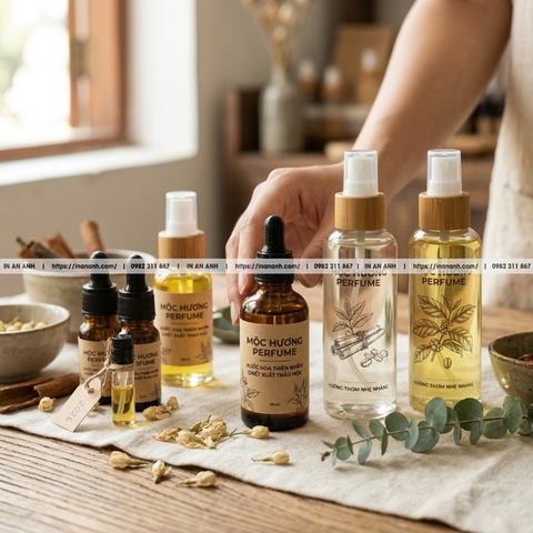 In Tem Mỹ Phẩm Handmade Kraft, Decal Trong