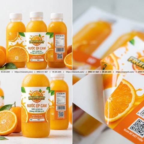In Tem Chai Nước Suối Cuộn Flexo Dán Tự Động