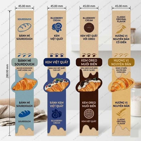 Tem nhãn decal kraft dán bao bì