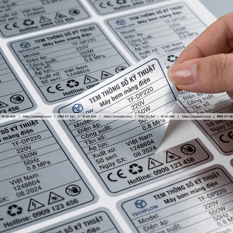 Xưởng In Tem Xi Bạc Metalized Phản Quang