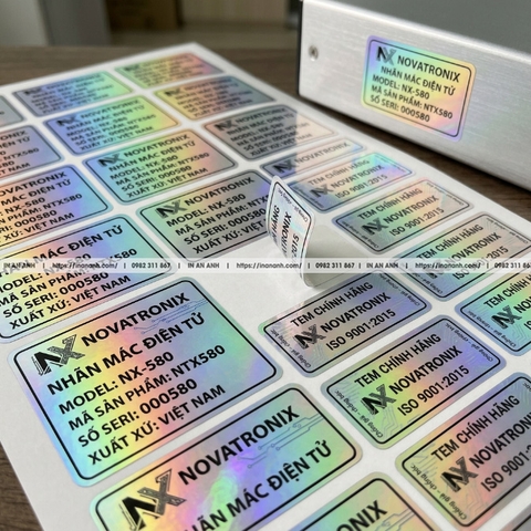 In Tem Máy Móc Xi Bạc Chịu Nhiệt 200°C