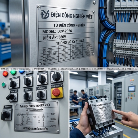 In Tem Nhôm Khắc Laser Cho Máy Móc, Thiết Bị